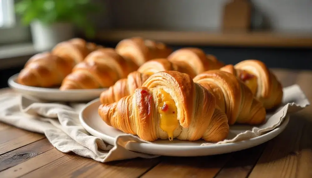 Baconös-sajtos croissant