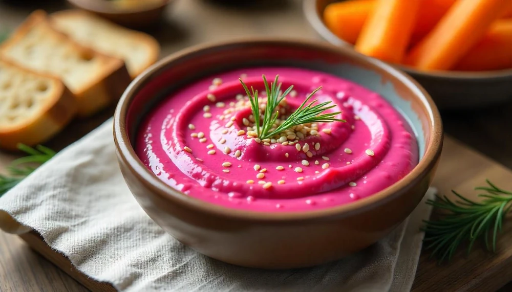 Céklás joghurtkrém pirítóshoz vagy mártogatósnak