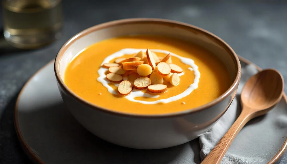 Gesztenyekrémleves pirított mandulával