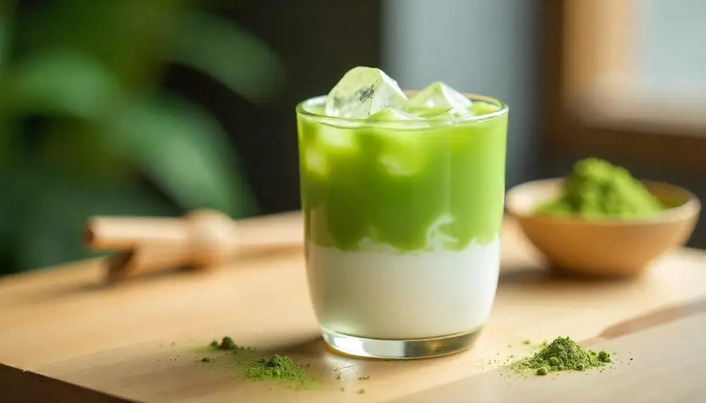 Jeges matcha latte
