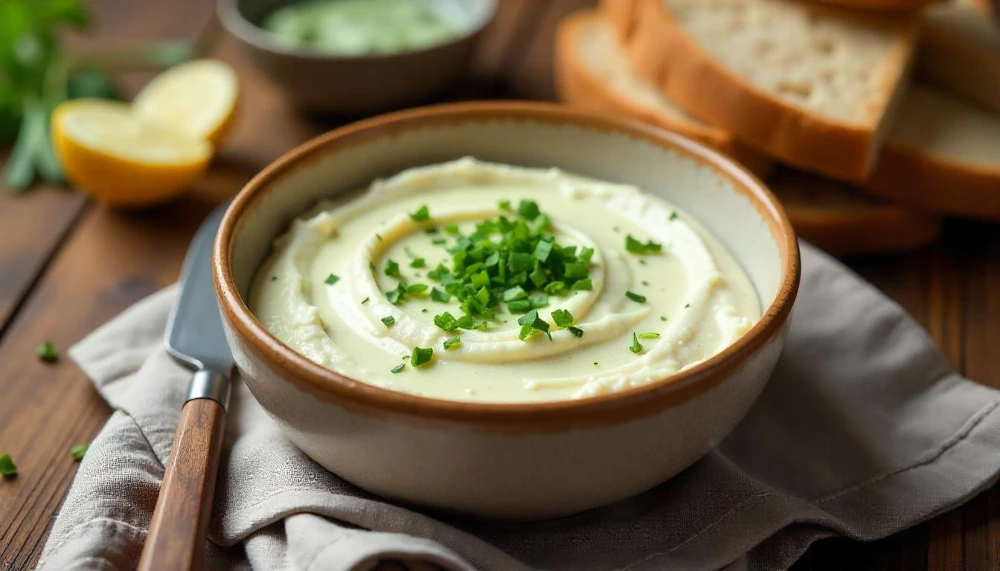 Medvehagymás túrókrém